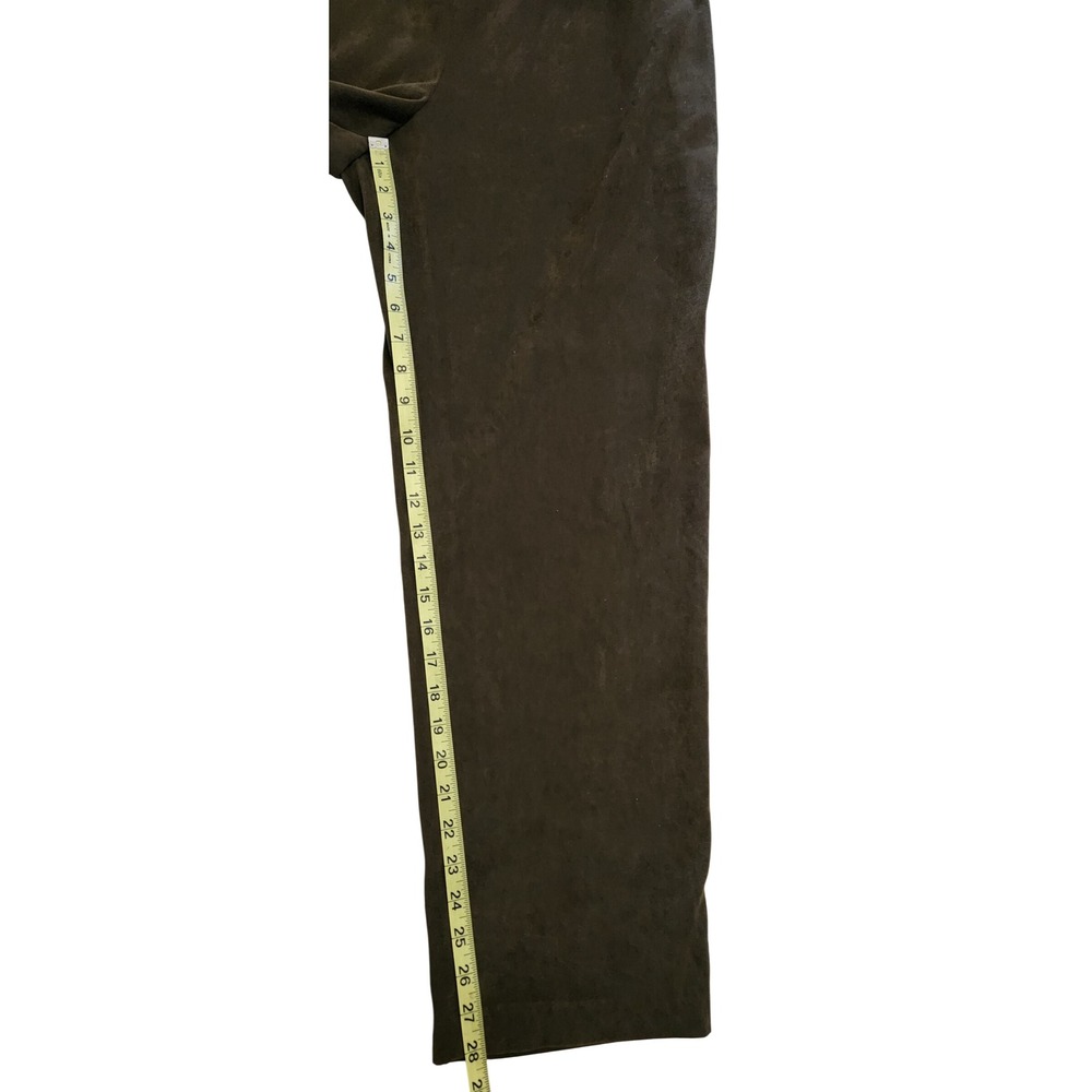 Sag Harbor Petite Olive Faux Suede Straight Leg Pants F32236 Size 12P - Picture 5 of 8